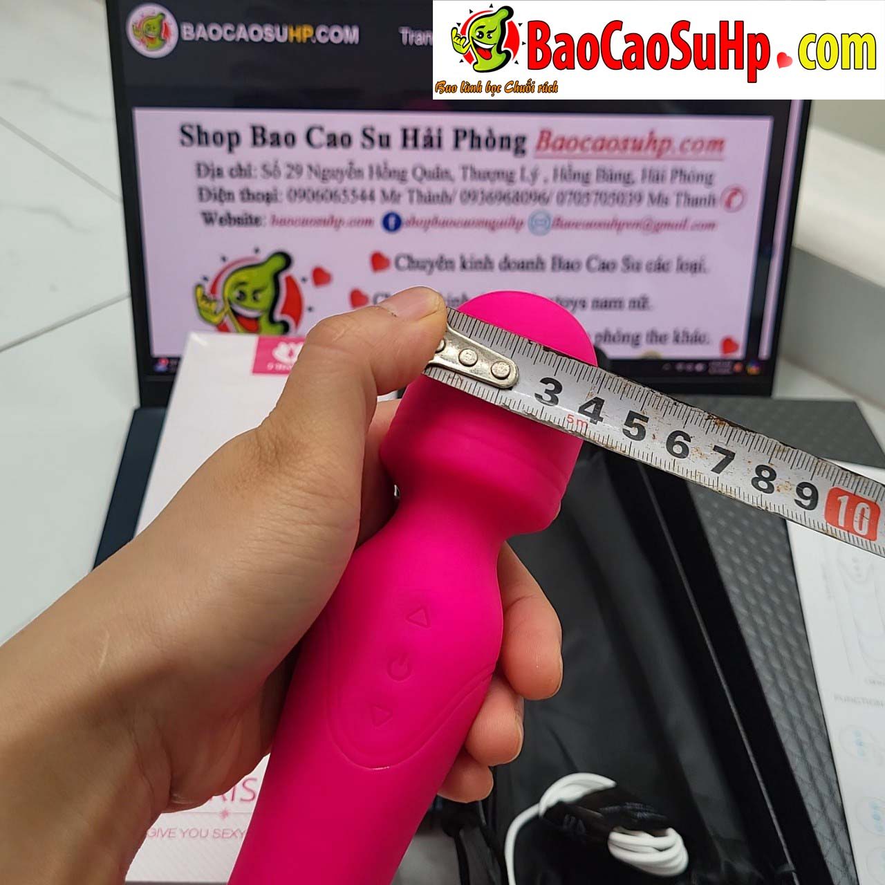 Chày rung 2 đầu Shane s197 cao cấp phát nhiệt đa điểm kích thích