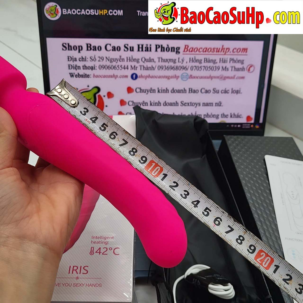 Chày rung 2 đầu Shane s197 cao cấp phát nhiệt đa điểm kích thích