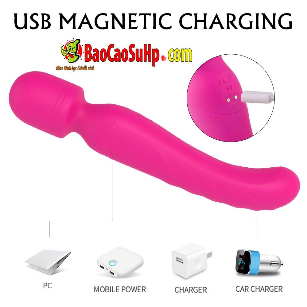 Chày rung 2 đầu Shane s197 cao cấp phát nhiệt đa điểm kích thích