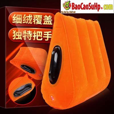 Gối tình yêu bơm hơi Magic Orange tam giác nhỏ gọn tăng cảm xúc