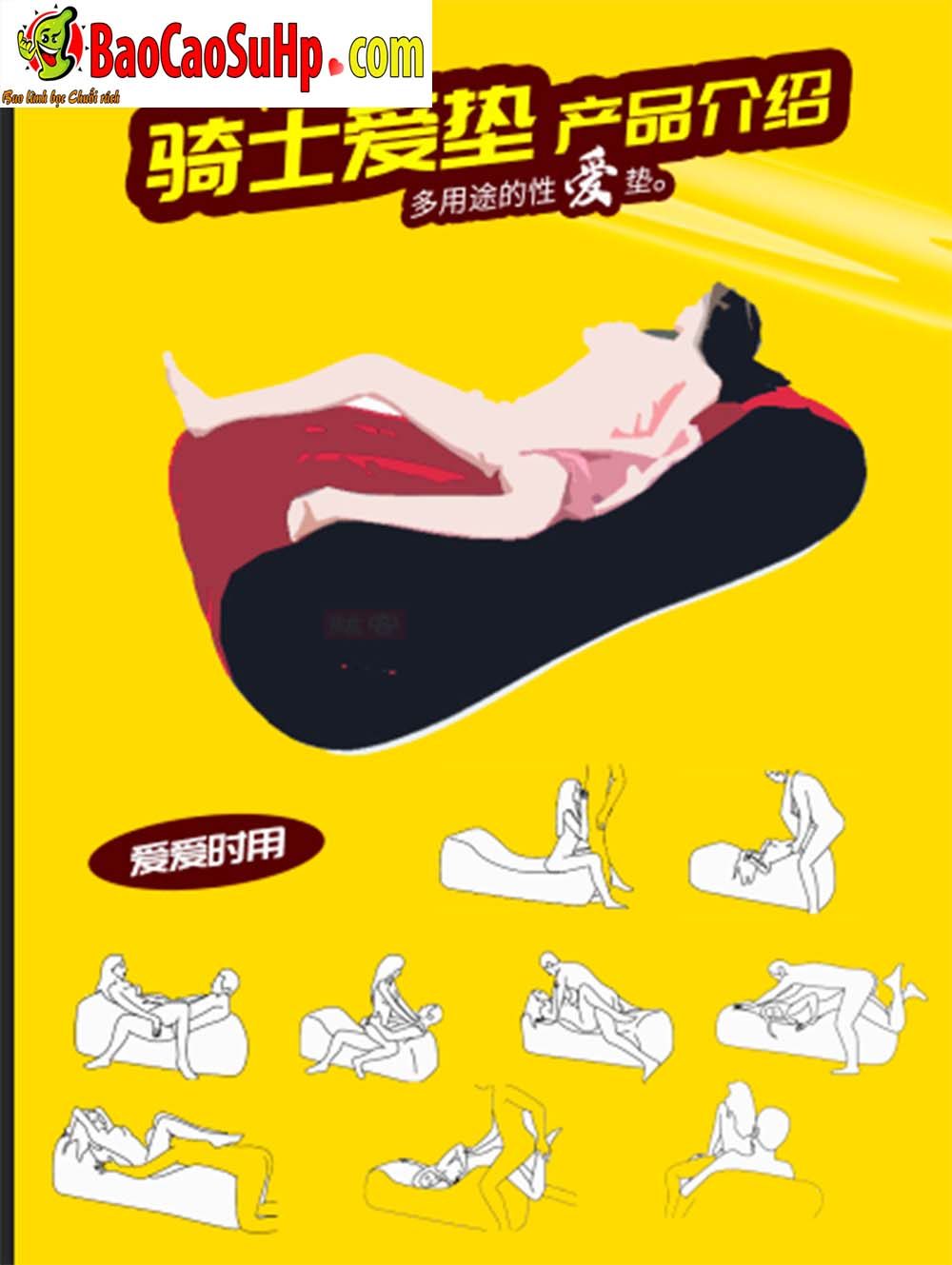 Ghế tình yêu Tougage Red Big Sm bơm hơi Nhật Bản bền đẹp