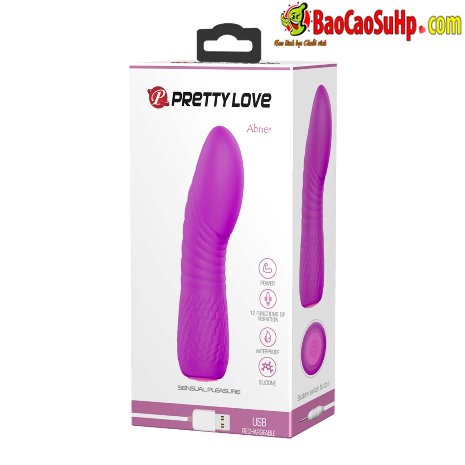 Ngón tay rung Prettylove Lina 12 chế độ cực mạnh êm kích thích