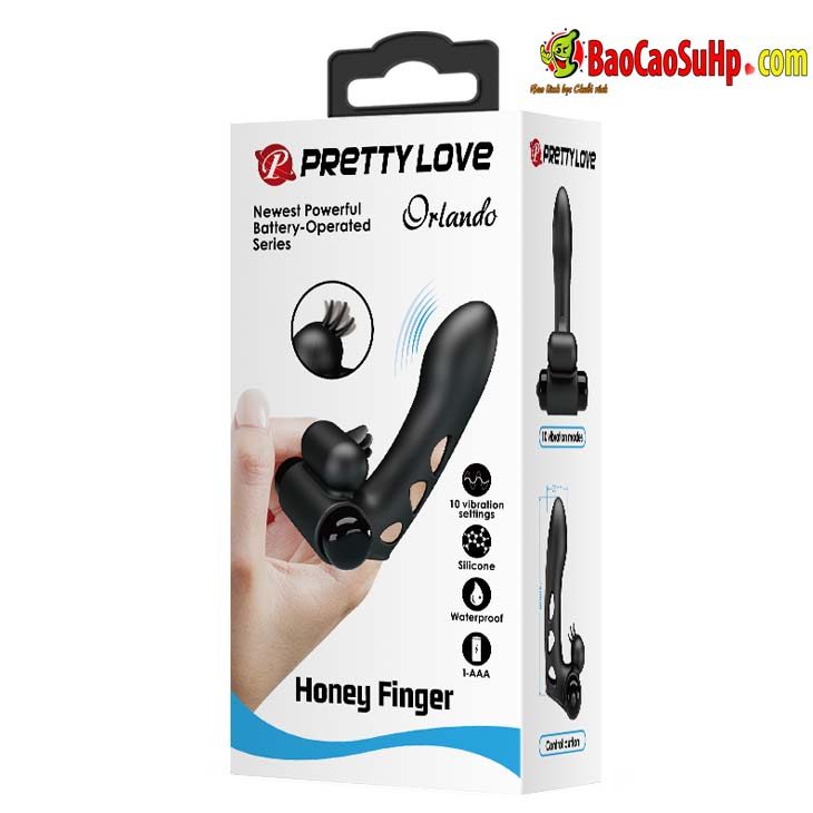 Ngón Tay Rung Đôi Prettylove Orlando - 10 Chế Độ Rung, Kích Thích Tối Ưu