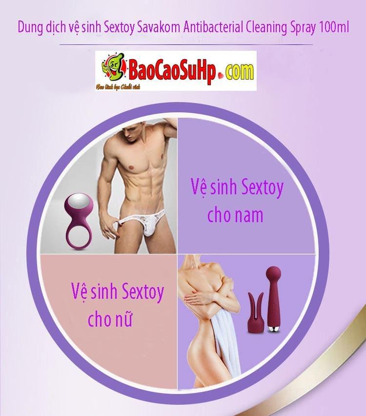 Dung dịch vệ sinh sextoy Savakom 100ml sạch khuẩn an toàn