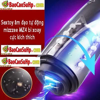 Sextoy âm đạo tự động Mizzzee MZ4 bi xoay cực kích thích nữ giới 