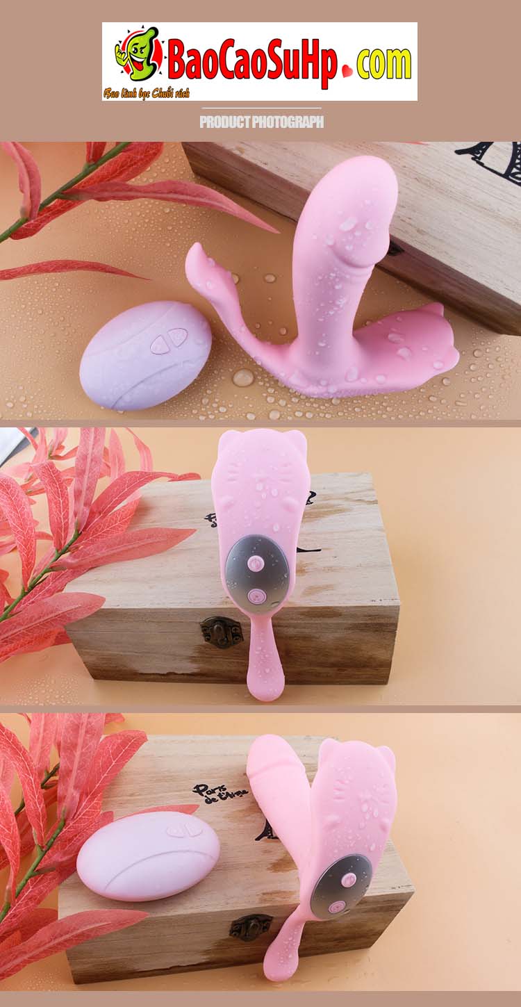 Trứng rung quần lót điều khiển Pissy Cat mèo dễ thương kích thích nữ