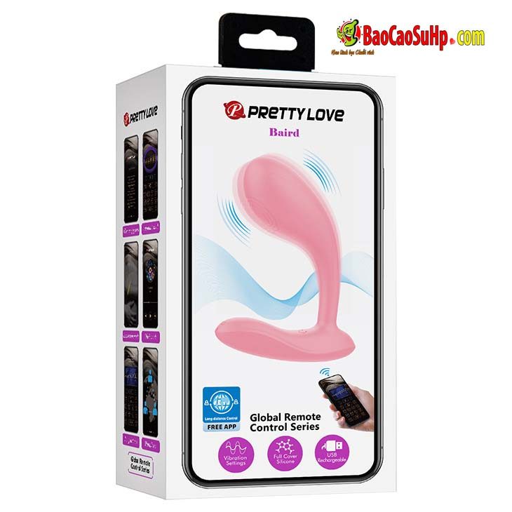 Trứng rung quần lót Pretylove Baird nhỏ gọn cao cấp điều khiển từ xa