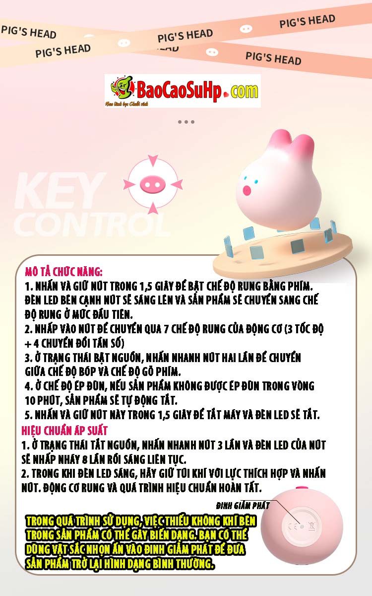 Máy Rung Đầu Heo Cảm Biến Áp Suất Jiuuy - Hiệu Quả Cao