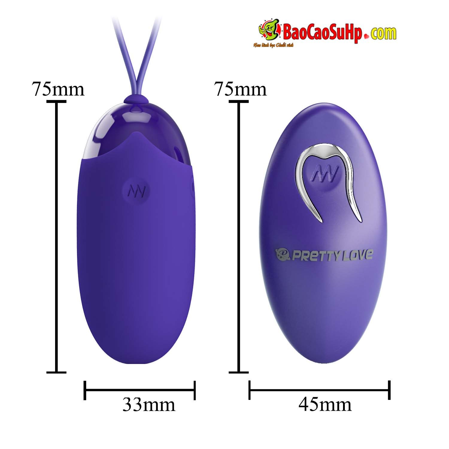Trứng rung Prettylove Berger Youth điều khiển 12 chế độ sang trọng bền