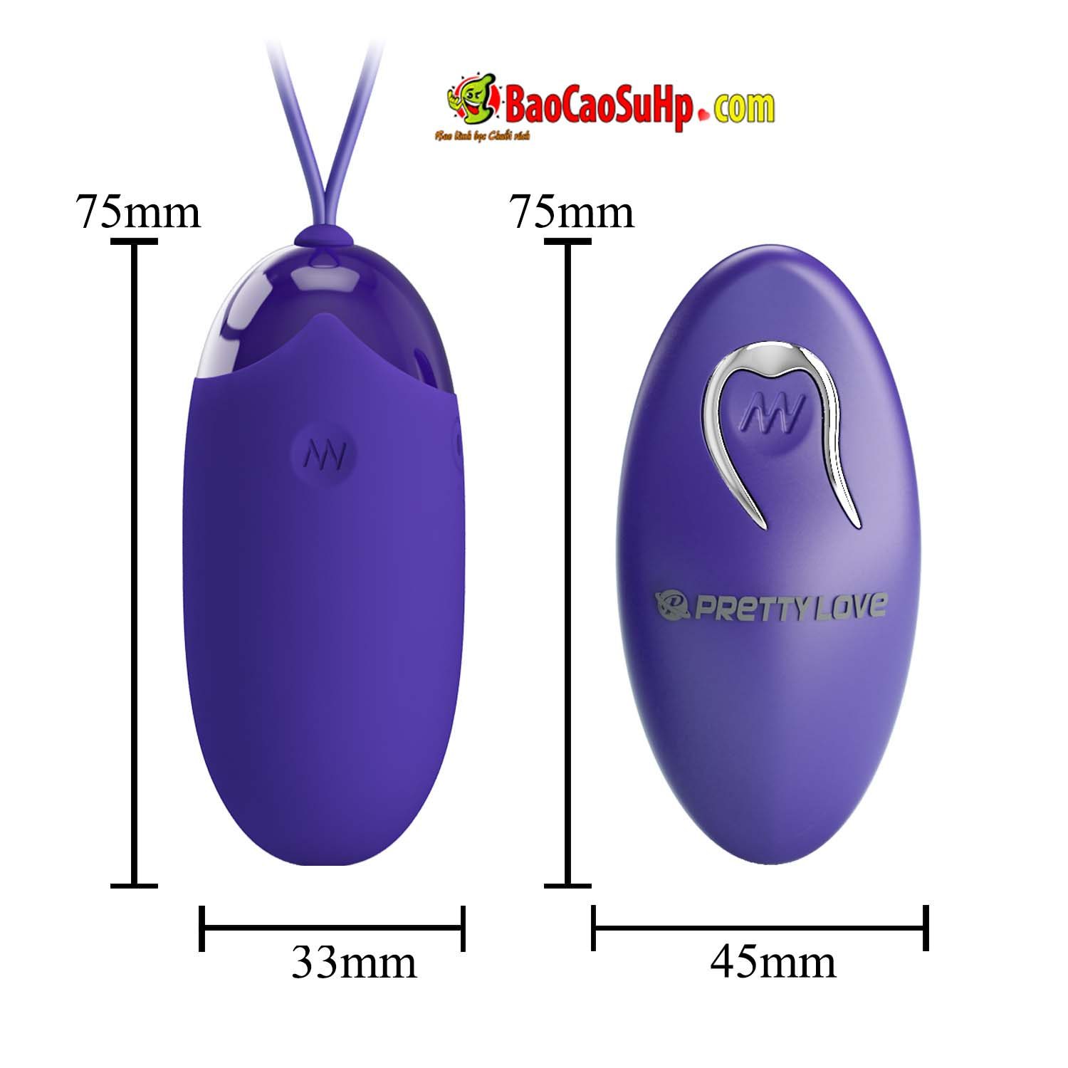 Trứng rung điều khiển từ xa Prettylove Berger Youth 12 chế độ mạnh