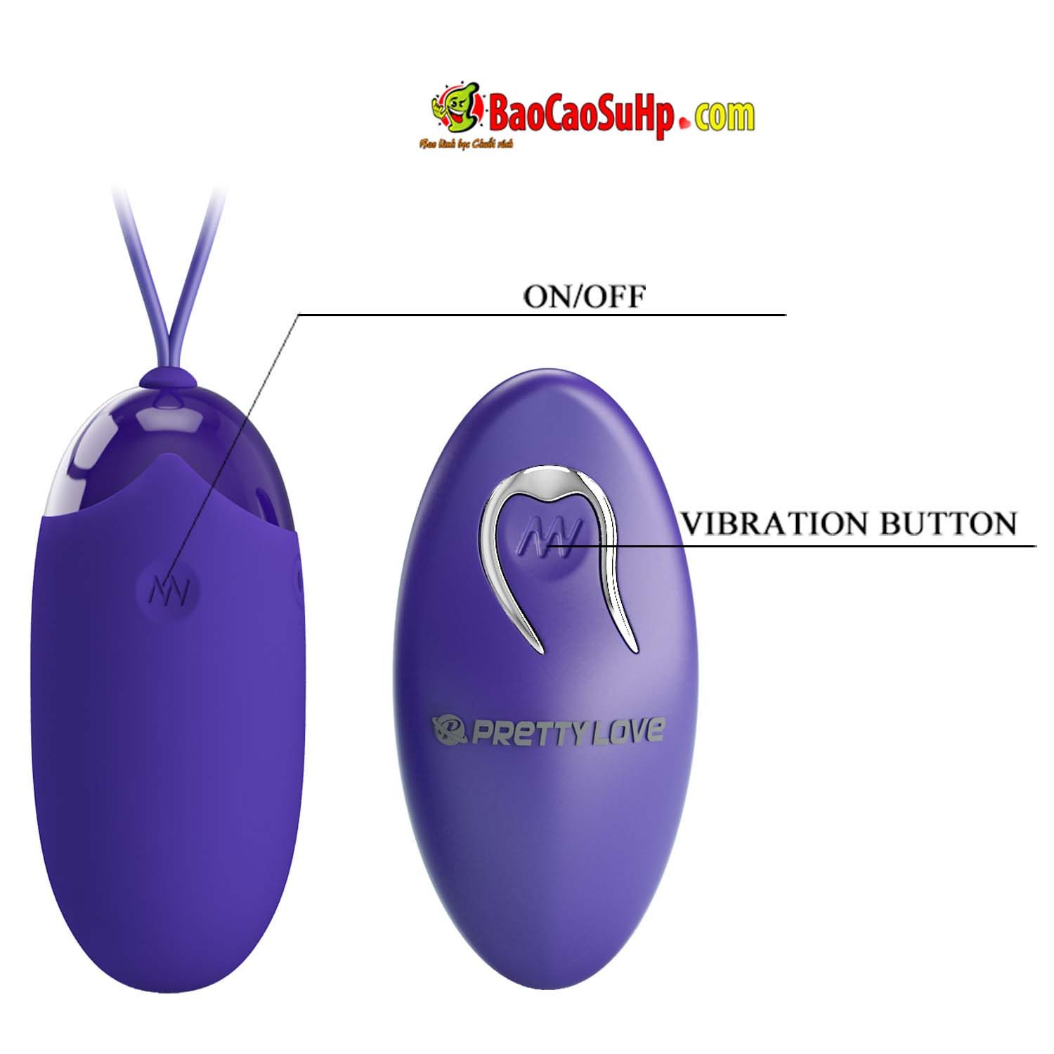 Trứng rung điều khiển từ xa Prettylove Berger Youth 12 chế độ mạnh