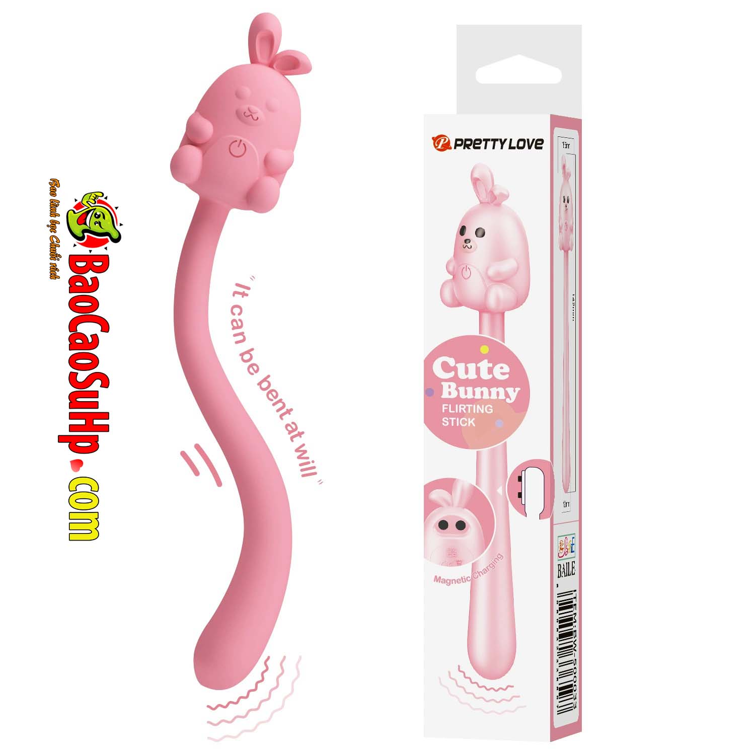 Que rung Prettylove Bunny Padilla 7 chế độ silicon mềm mại dễ dùng