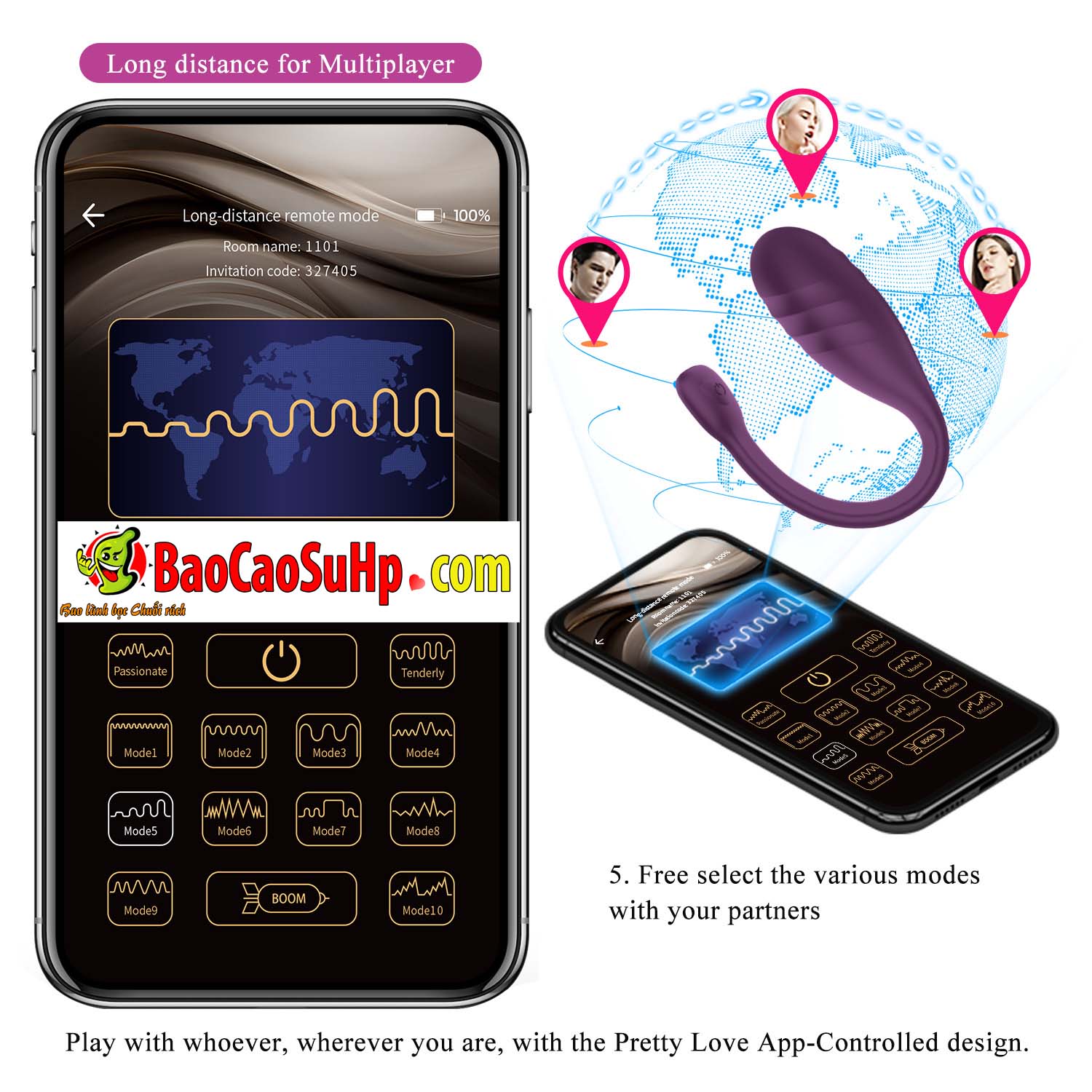 Trứng rung PRETTY LOVE Leviathan tím nhỏ gọn độc đáo, dễ dùng