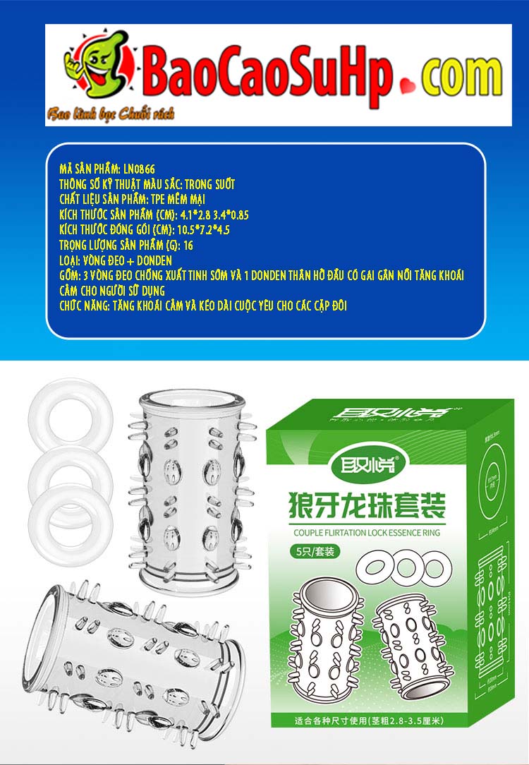 anh gt bo vong donden Delight LN0866 8 - Bộ donden Mizzzee vòng đeo trong suốt mềm mại Delight LN0866