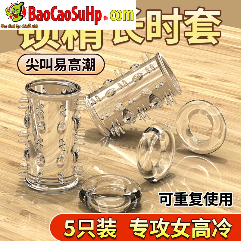 Bộ donden Mizzzee vòng đeo trong suốt mềm mại chống xuất tinh sớm
