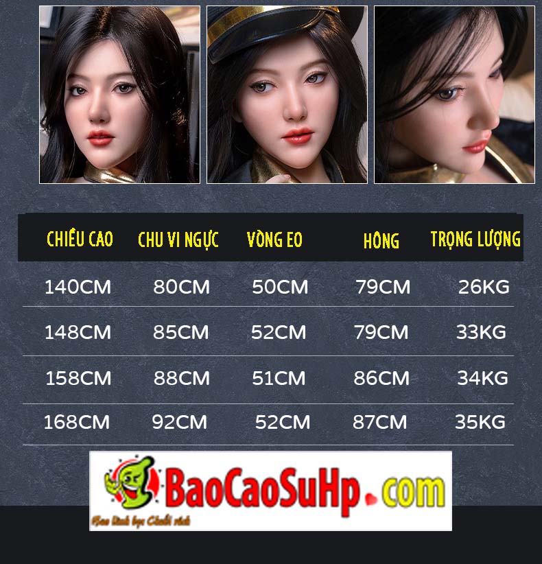 bup be tinh duc Full nu tiep vien anh nguyet nguc bu 1m58 8 - Búp bê tình dục Full nữ tiếp viên Ánh Nguyệt ngực bự 1m58 đầu silicone thân TPE (Oder)