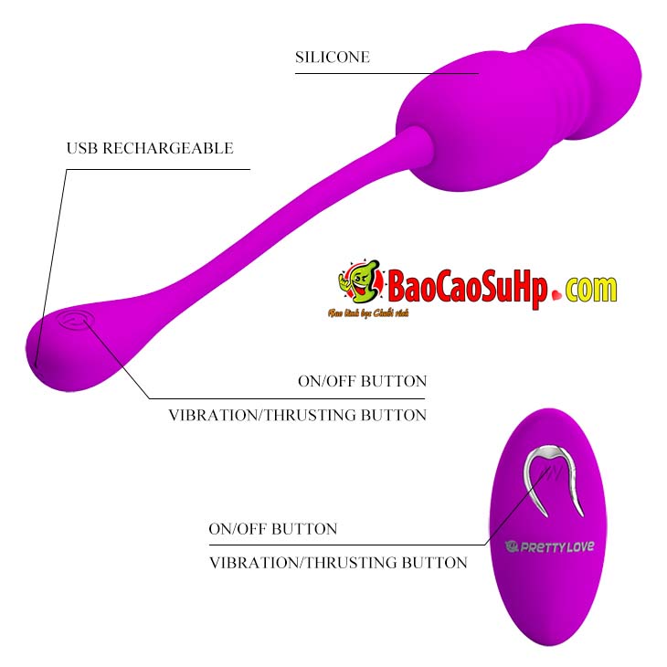 Trứng rung Pretty Love Callieri thụt rung cực mạnh