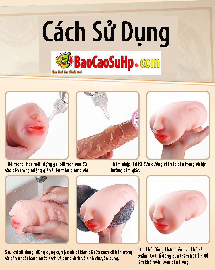 Mieng gia Jiuuy Tam Di mem mai co vong khit 3D Full phu kien 25 - Miệng giả nguyên khối Jiuuy Tâm Di mềm mại có vòng khít 3D Full phụ kiện