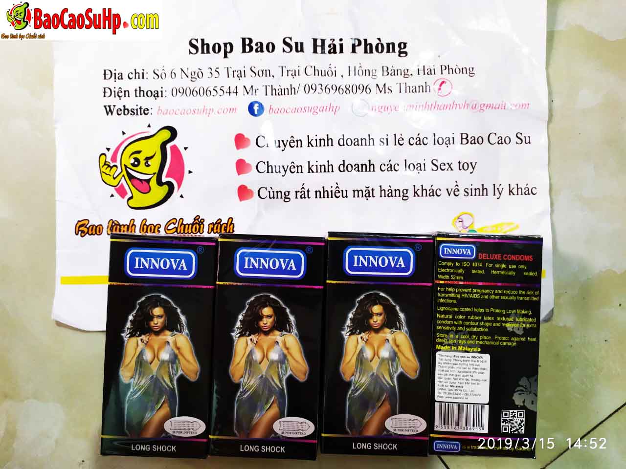  Địa chỉ bán BAO CAO SU INNOVA ĐEN – Một đêm khó quên hàng xách tay