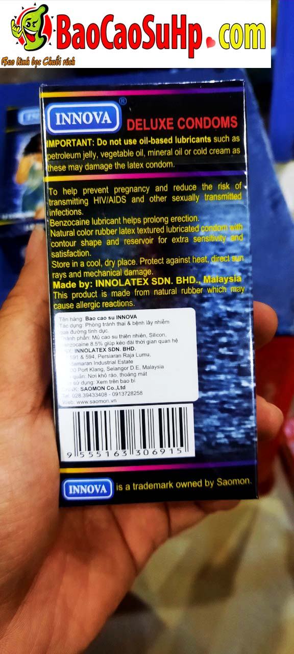  Địa chỉ bán BAO CAO SU INNOVA ĐEN – Một đêm khó quên hàng xách tay