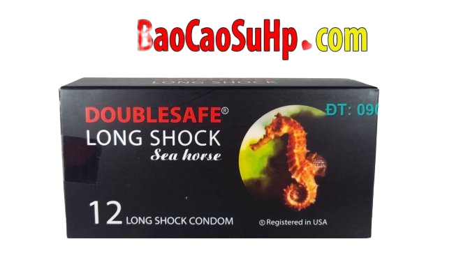 Bao cao su cá ngựa Double Long Shock chống xuất tinh kéo dài 