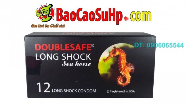 Double Longshock Seahorse Condom Last Longer Malaysia Import