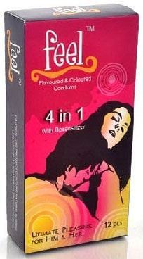 Bao cao su Feel 4 in 1 nhập khẩu Malaysia siêu mỏng an toàn 