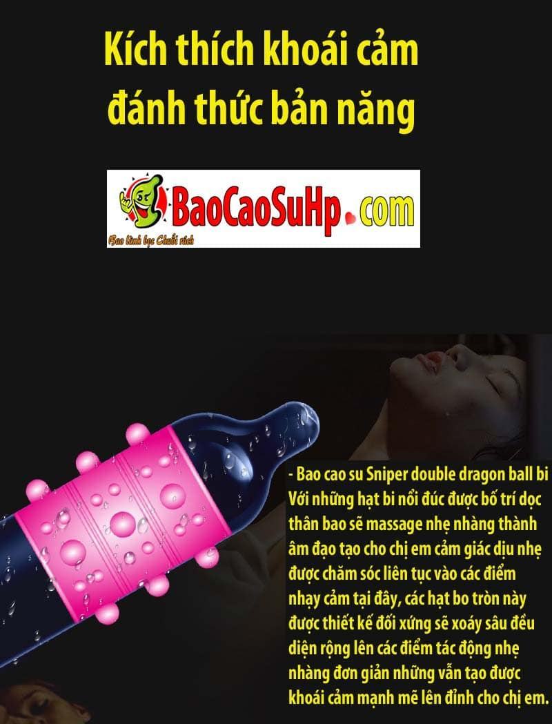 Cặp đôi bao cao su gai Sniper Double Dragon Ball tăng khoái cảm