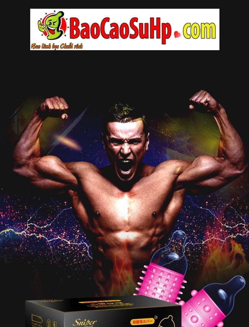  Phân phối Cặp đôi bao cao su gai to Sniper double dragon ball tăng khoái cảm nhập khẩu