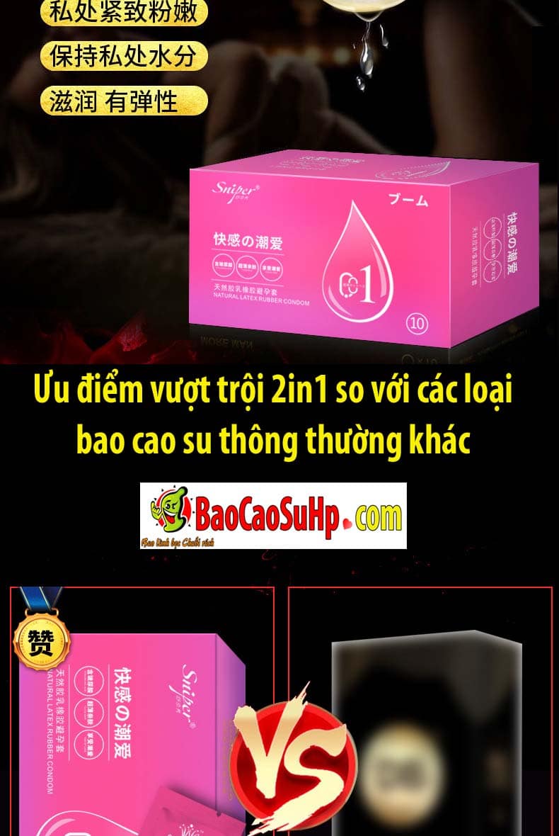  Nhập sỉ Bao cao su siêu mỏng 001 kèm gel bôi trơn cực khoái Sniper Clipmax xuất nhật hàng mới về