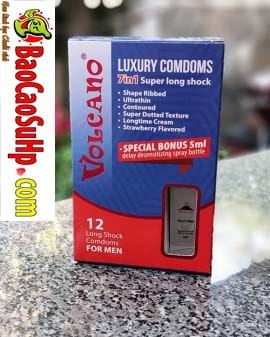 Bao cao su Volcano Luxury 7in1 mới siêu mỏng tăng khoái cảm