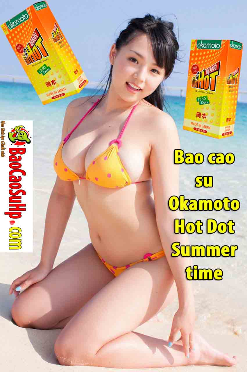 Bao cao su Okamoto Hot Dot Summer time nóng ấm gai dịu ngọt