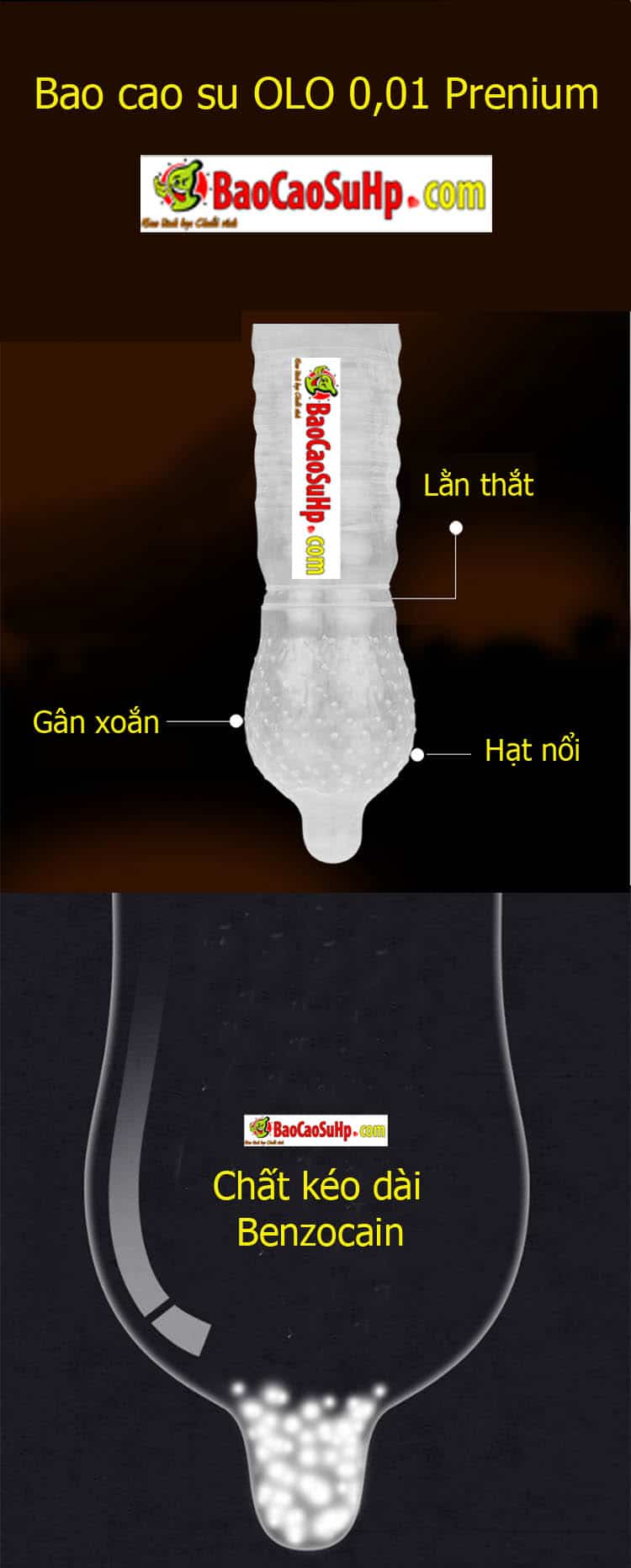  Phân phối Bao cao su cao cấp OLO 001 Prenium 5in1 siêu mỏng kéo dài mới nhất