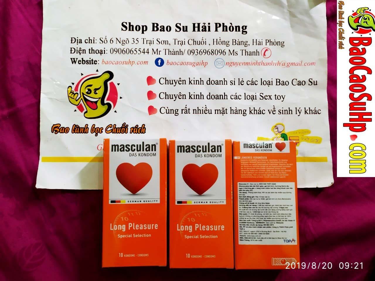 Cung cấp Bao cao su cao cấp Masculan Long Pleasure kéo dài thời gian quan hệ hàng xách tay