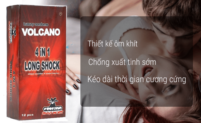 Volcano 4in1 Condom Long Lasting Safe Sex Enhanced Pleasure