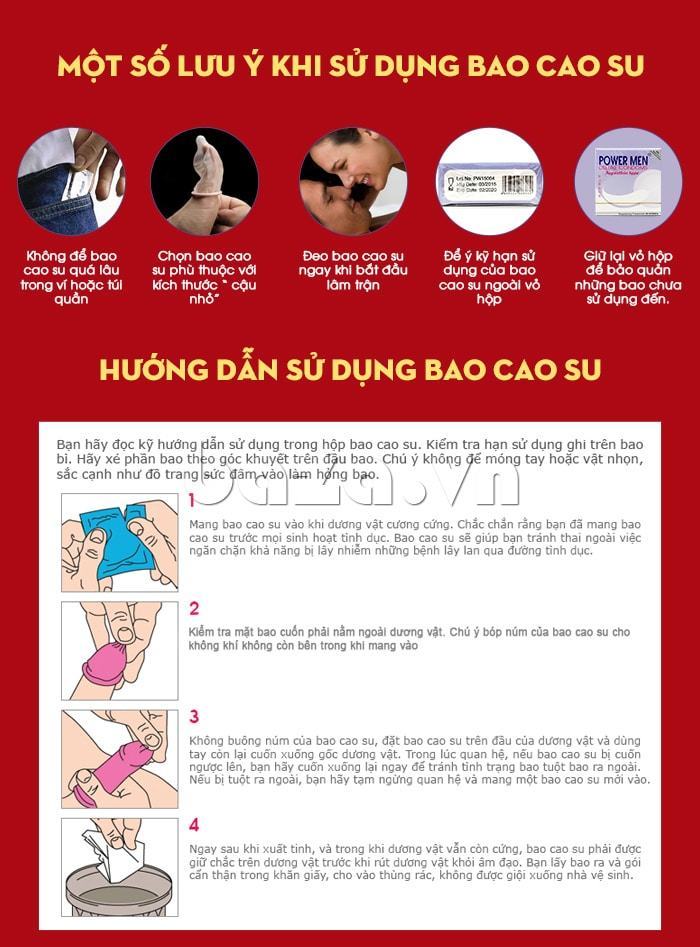  Sỉ Bao cao su gân gai Powermen Rocket gân gai hàng mới về