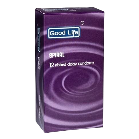 Bao cao su Good Life Spiral gân nổi bôi trơn Benzocain 