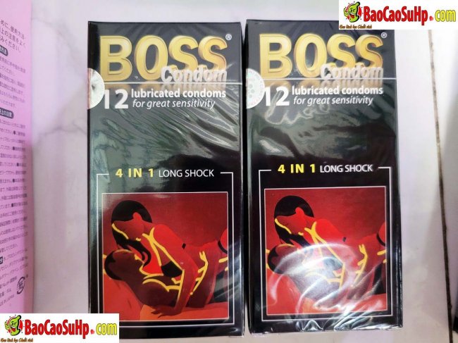 Bao Cao Su Boss 4in1 Gân Gai Nổi Kéo Dài Thời Gian Quan Hệ 