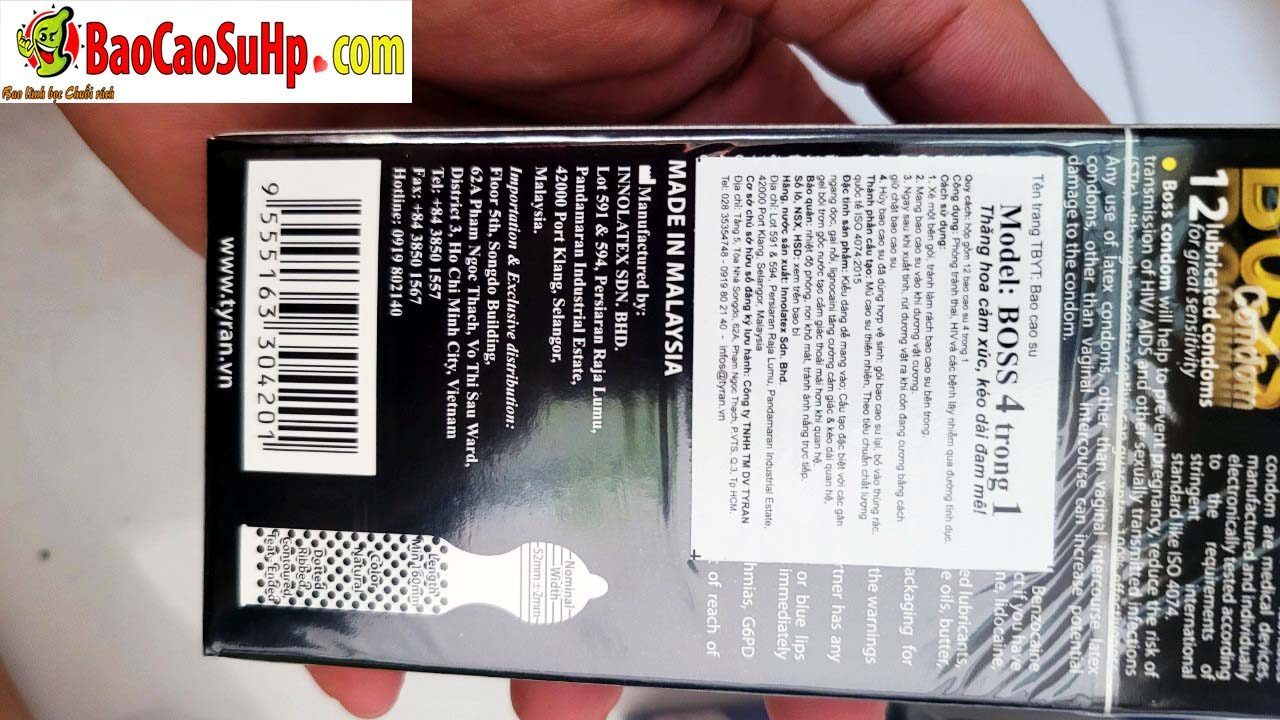 Longshock Boss 4in1 ribbed textured condom delay climax