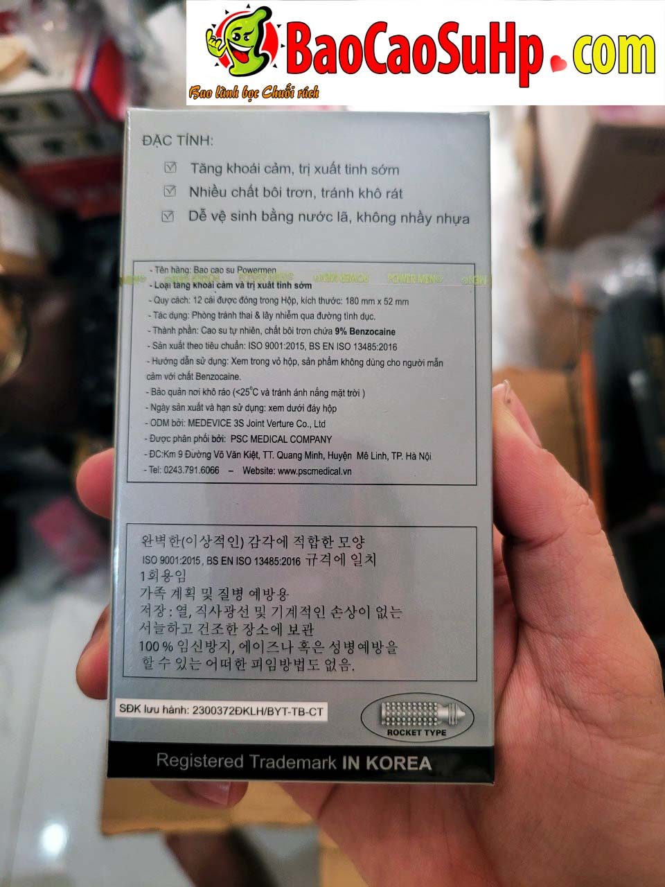 Bao cao su kéo dài quan hệ PowerMen Longer Plus hương thơm dễ chịu Malaysia