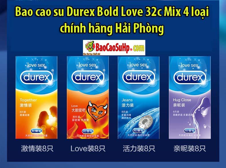  Review Bao cao su Durex Bold Love 32c Mix 4 loại chính hãng hàng xách tay