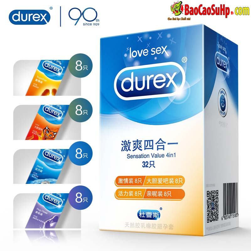 Bao cao su Durex Bold Love 32c mix 4 loại chính hãng giá tốt Hải Phòng