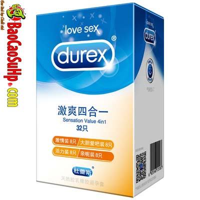 Bao cao su Durex Bold Love 32c mix 4 loại chính hãng giá tốt Hải Phòng