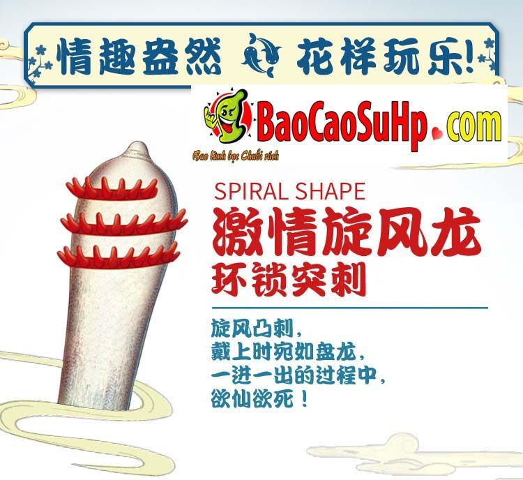 Bao cao su Dragon overlord gai to râu lớn kích thích cực đỉnh