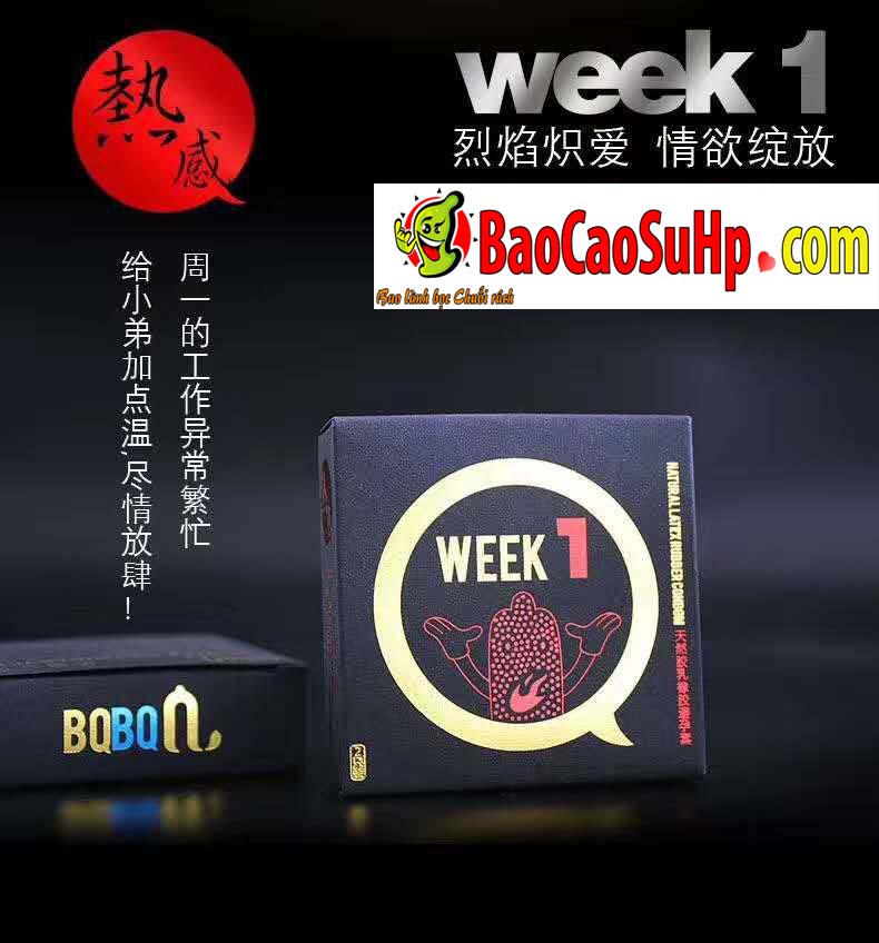 Bao cao su 8 Weeken siêu mỏng gân gai nóng lạnh an toàn