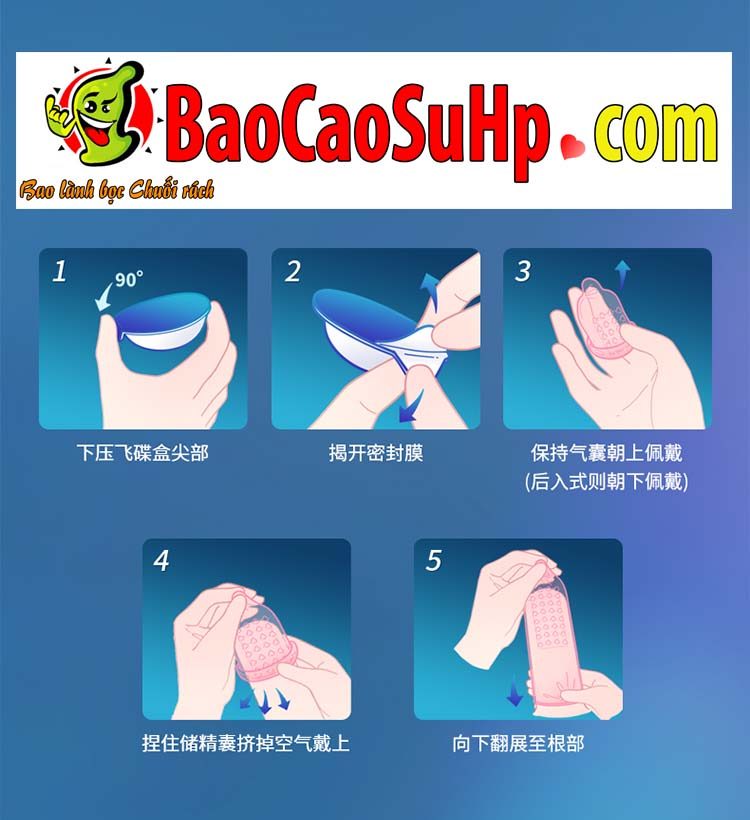 Bao cao su đệm khí gai lớn Mizzzee Bigmom G kích thích điểm G Bao cao su đệm khí gai lớn Mizzzee Bigmom G kích thích điểm G