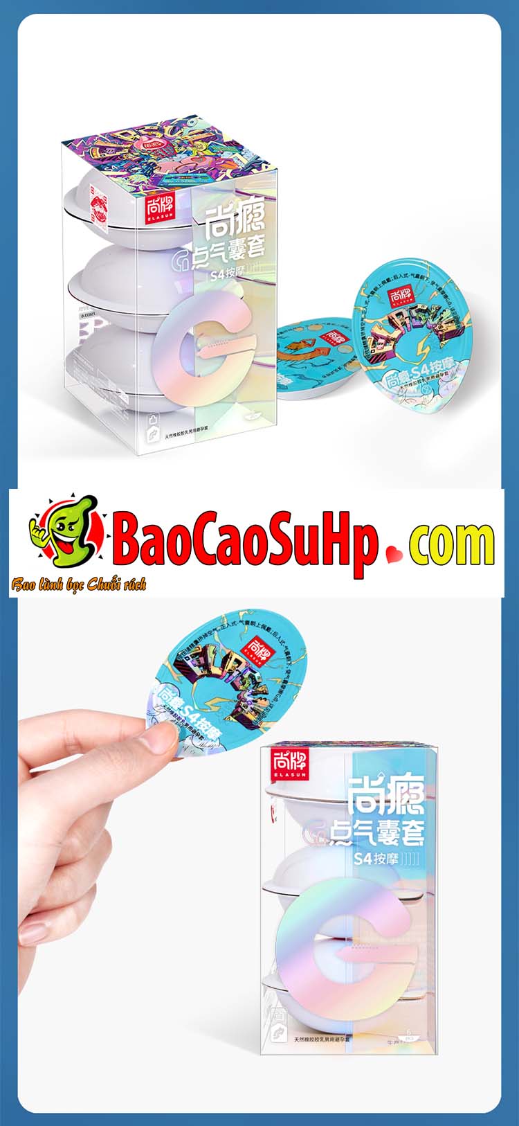 Bao cao su đệm khí gai lớn Mizzzee Bigmom G kích thích điểm G Bao cao su đệm khí gai lớn Mizzzee Bigmom G kích thích điểm G