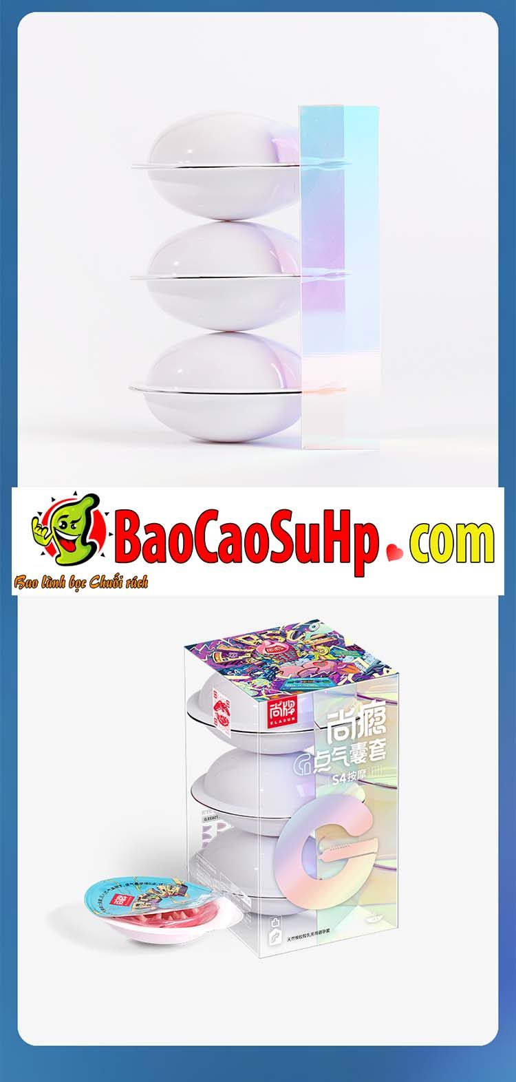 Bao cao su đệm khí gai lớn Mizzzee Bigmom G kích thích điểm G Bao cao su đệm khí gai lớn Mizzzee Bigmom G kích thích điểm G