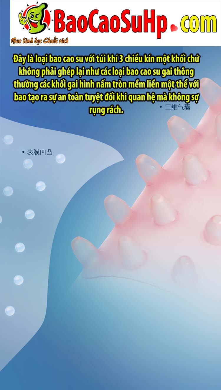 Bao cao su đệm khí gai lớn Mizzzee Bigmom G kích thích điểm G Bao cao su đệm khí gai lớn Mizzzee Bigmom G kích thích điểm G