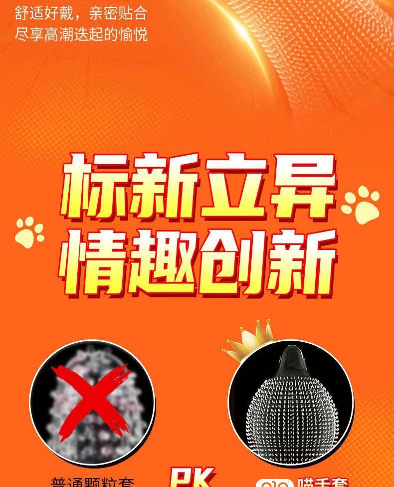 Bao cao su Olo CAT gai hạt lớn gel Axit Hyaluronic siêu bền